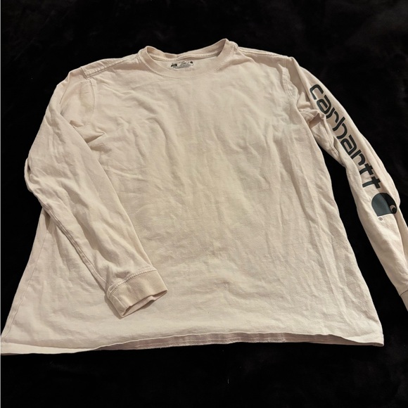 Carhartt Men's Off-White Long Sleeve Tee - Picture 1 of 2